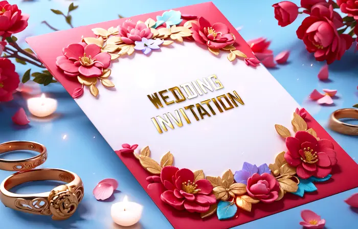 Elegant 3D Chinese Wedding Invitation Slideshow